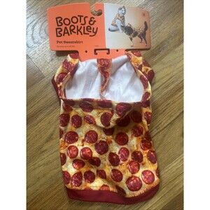 BOOTS AND BARKLEY PET Dog SWEATSHIRT PEPPERONI PIZZA Small Up To 20 Lbs Costume